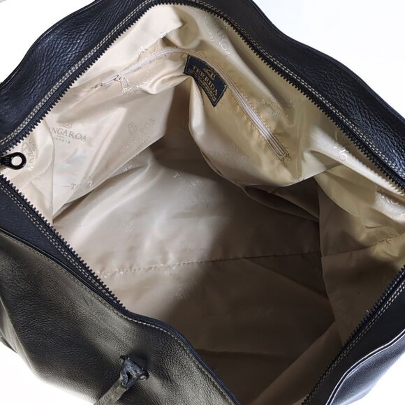 Terrida Tangaroa Black Leather Weekender Travel Tote Bag - Picture 6 of 13